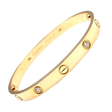 cartier gold bracelet bangle|cartier bracelet gold with diamonds.